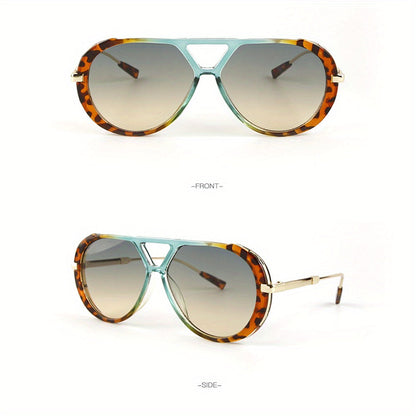 Lunettes de soleil rondes à double pont colorées pour femmes – Monture circulaire rétro avec protection UV, lunettes tendance pour festivals d'été et cadeau d'anniversaire pour elle