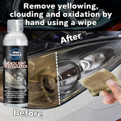 Spray de revêtement protecteur UV pour kit de restauration de phares – Formule chimique éliminant le jaunissement, l'oxydation et le voile, pour redonner aux phares ternis et opaques une clarté cristalline, pour tous les véhicules