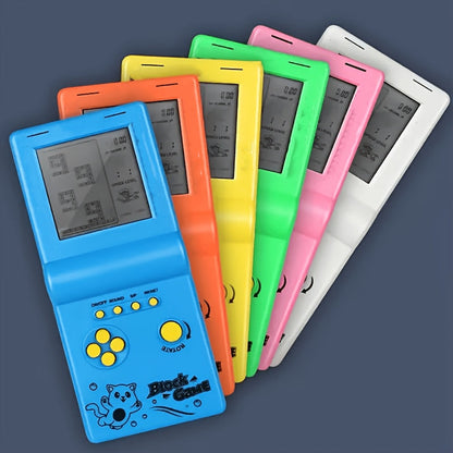 Mini console de jeux portable rétro, style brique, lecteur de jeux vidéo classique, plusieurs jeux intégrés, console d'arcade nostalgique, cadeau pour enfants, adultes, hommes et femmes, bleu vert