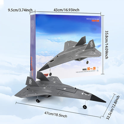 Avion radiocommandé 4 canaux 2,4 GHz pour débutants - Avion à turbine FX9672 avec moteur puissant, corps en mousse EPP, rechargeable par USB, portée de 120 m | Jouet volant pour intérieur et extérieur, cadeau pour garçons et adultes
