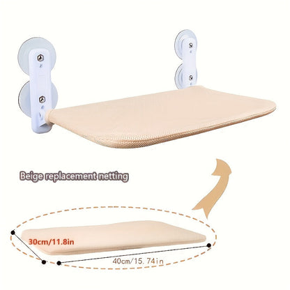 Hamac suspendu pour chat avec filet de rechange – Lit pour chat à montage mural ou au plafond, adhésif sans traces, sangles multicouches, espace de détente pliable, respirant et peu encombrant pour petits espaces, chats d'intérieur et chatons