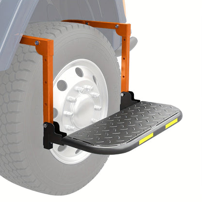Marchepied de pneu pliable antidérapant pour camion, SUV et remorque – Hauteur réglable, capacité de charge de 300/500/650 lb, convient aux pneus jusqu'à 13,5 po de largeur, marchepied de pneu portable