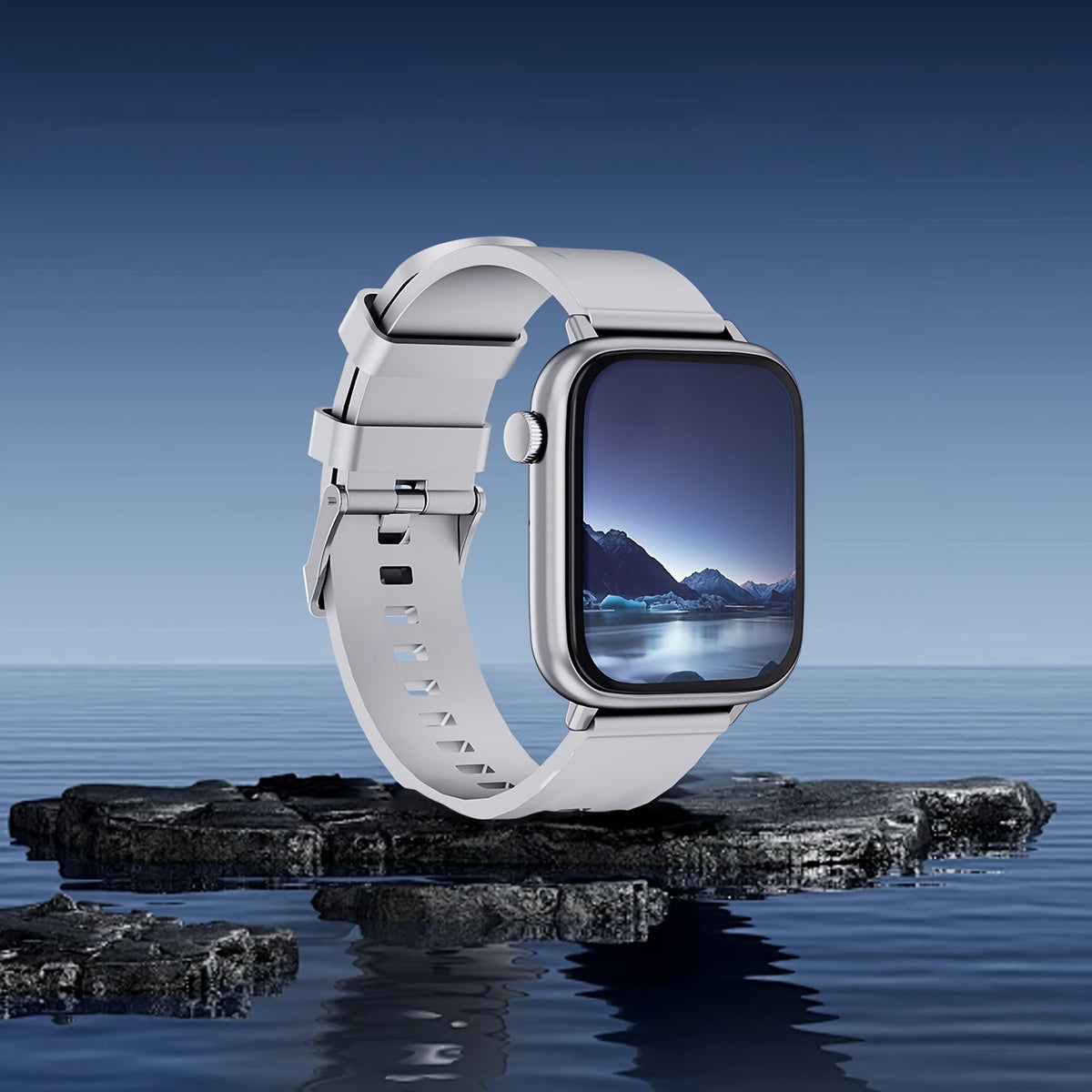 Montre intelligente pour hommes et femmes, étanche IP68, écran tactile complet de 1,83 pouce – Appels et messages sans fil, podomètre, suivi de fitness, compatible iPhone et Android, 6 options de couleur