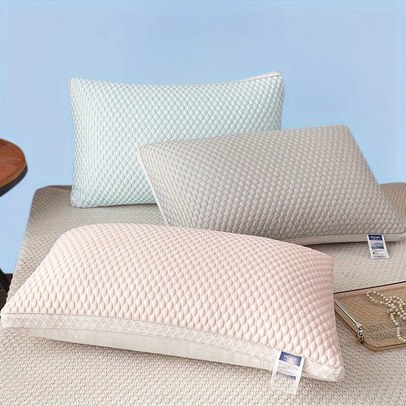 Lot de 2 oreillers rafraîchissants | Oreiller de sommeil doux de qualité hôtelière | Soutien cervical pour dormeurs sur le côté, le dos et le ventre | Oreiller confortable et respirant pour la maison, la chambre et le dortoir | Bleu, rose, gris, indigo