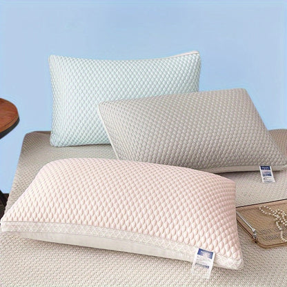 Lot de 2 oreillers rafraîchissants | Oreiller de sommeil doux de qualité hôtelière | Soutien cervical pour dormeurs sur le côté, le dos et le ventre | Oreiller confortable et respirant pour la maison, la chambre et le dortoir | Bleu, rose, gris, indigo