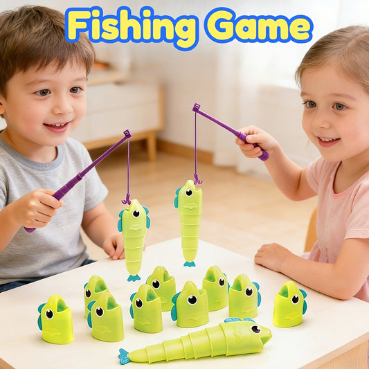 Jeu de pêche magnétique de table, 5 cannes télescopiques, jeu familial amusant pour enfants et adultes, développe la coordination œil-main, la vitesse de réaction et la concentration, jeu d'intérieur pour fête, cadeau d'anniversaire