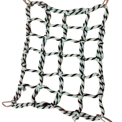 Filet d'escalade pour cage à oiseaux - Jouet hamac échelle en corde de coton colorée pour perroquets, calopsittes, conures, perruches, petits oiseaux et hamsters - Accessoire perchoir balançoire à mâcher pour activité suspendue