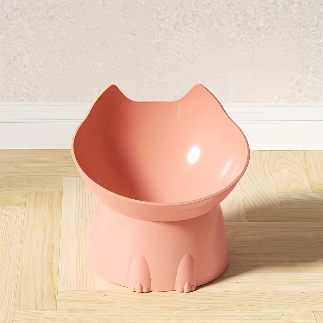 Gamelle pour chat oreilles de chat surélevée antidérapante - Bol pour chat mignon en polypropylène surélevé pour une alimentation confortable, écuelle ludique en forme d'oreilles de chat pour chats d'intérieur