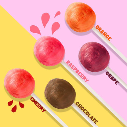 Sucettes Tootsie Roll Pops en vrac – 5 parfums assortis, sucettes emballées individuellement avec un centre au chocolat fondant, parfaites pour les fêtes, les bols de bonbons au bureau, Halloween et les cadeaux