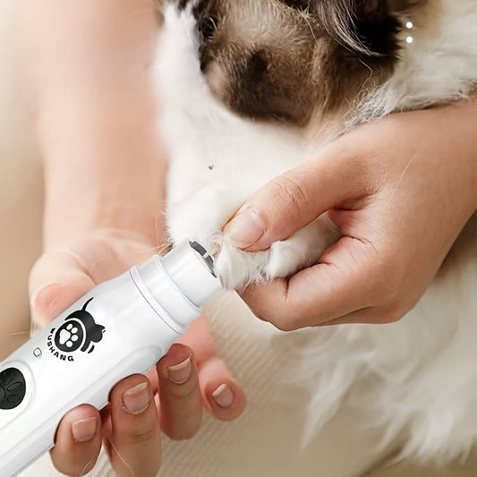 Lime à ongles rechargeable par USB pour animaux avec tête diamant - Outil de soin sans fil à faible vibration pour griffes de chiens et chats, ponceuse électrique silencieuse pour toutes races et tailles d'animaux