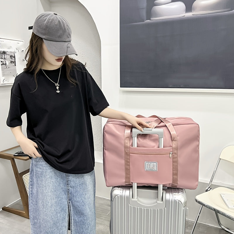 Grand sac fourre-tout de voyage de 67 litres (17,7 gallons) – Sac de sport portable, sac de week-end et de nuit pour femmes et hommes – Violet, rose surdimensionné et noir surdimensionné