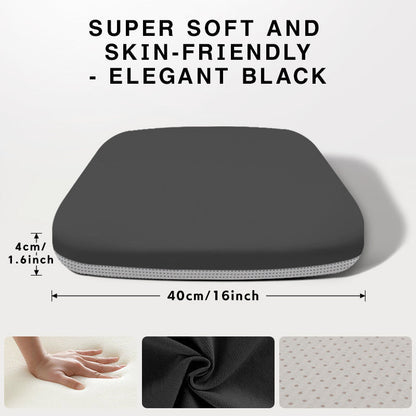 Coussin de siège ergonomique extra large, 39,9 cm, mousse polyuréthane haute densité, base antidérapante, housse lavable et respirante pour chaise de bureau et siège de voiture – Soutien prolongé de l'assise