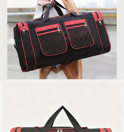 Sac de voyage grande capacité pour hommes et femmes – Sac de sport robuste multi-poches, avec bandoulière réglable et fermeture éclair pour le fitness, les escapades de week-end, les voyages d'affaires et les activités en plein air