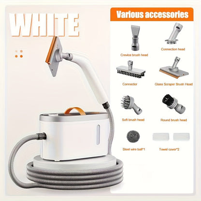 Nettoyeur vapeur portatif, 4,4 bars, haute puissance, chauffe rapide, 6 têtes multifonctions, grand réservoir de 1,4 L, double sécurité, pour cuisine, canapé, sol, salle de bain, voiture, réfrigérateur, climatiseur