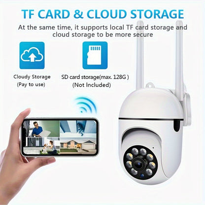 Lot de 2 caméras de sécurité WiFi 3MP Full HD - Vision nocturne, audio bidirectionnel, détection de mouvement et alertes en temps réel, caméra de surveillance étanche IP54 pour intérieur/extérieur avec accès à distance via application et USB