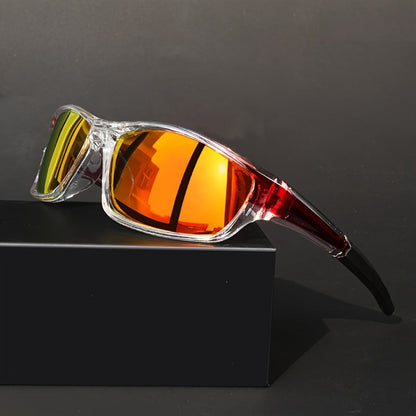 Lunettes de soleil polarisées enveloppantes pour hommes et femmes – Style sport rétro, verres TAC et monture PC légère, lunettes avec protection UV pour la conduite, le cyclisme et les activités de plein air