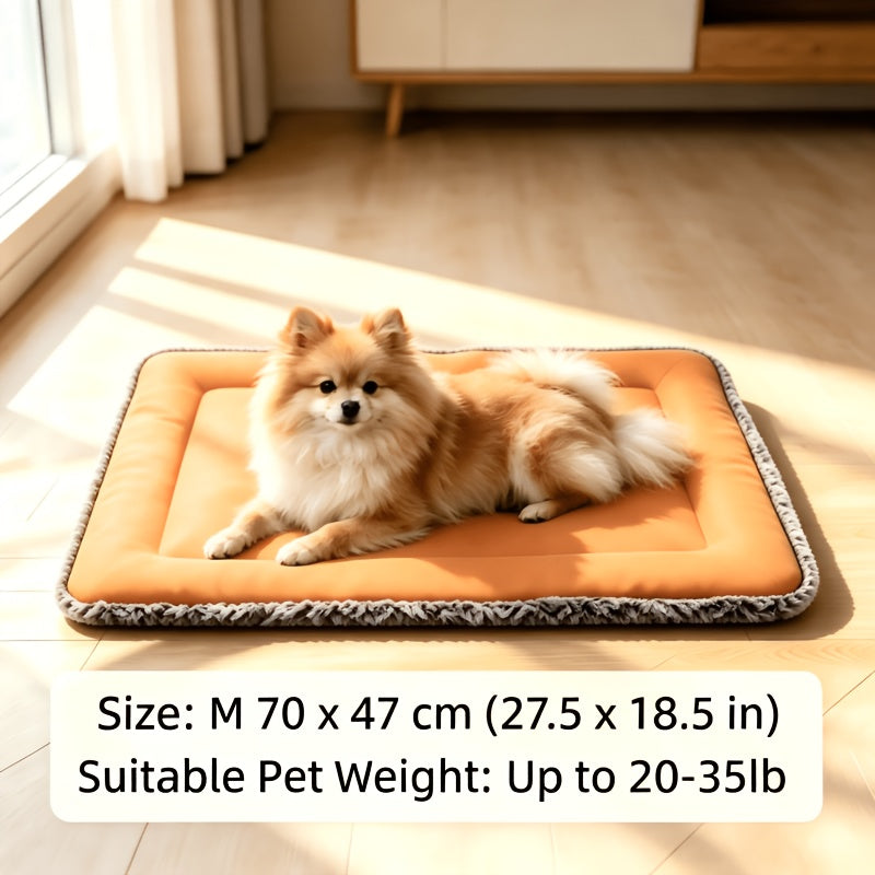 Tapis rafraîchissant pour chien pour l'été – Coussin rafraîchissant pour animal en polyester doux avec soutien cervical, tapis de sol de couchage intérieur pour chiens et chats très petits, petits et moyens, lit de soulagement de la chaleur