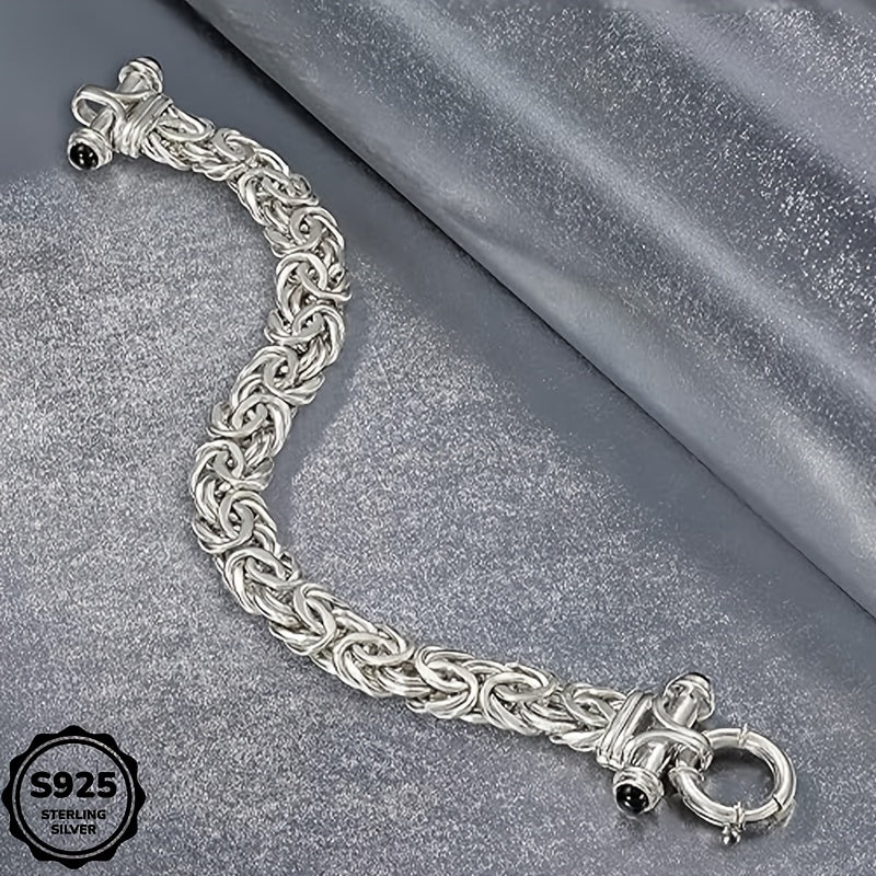 Bracelet classique pour femme en argent sterling 925 – Élégant bracelet chaîne en argent pour un anniversaire, une remise de diplôme et la Saint-Valentin, boîte cadeau incluse