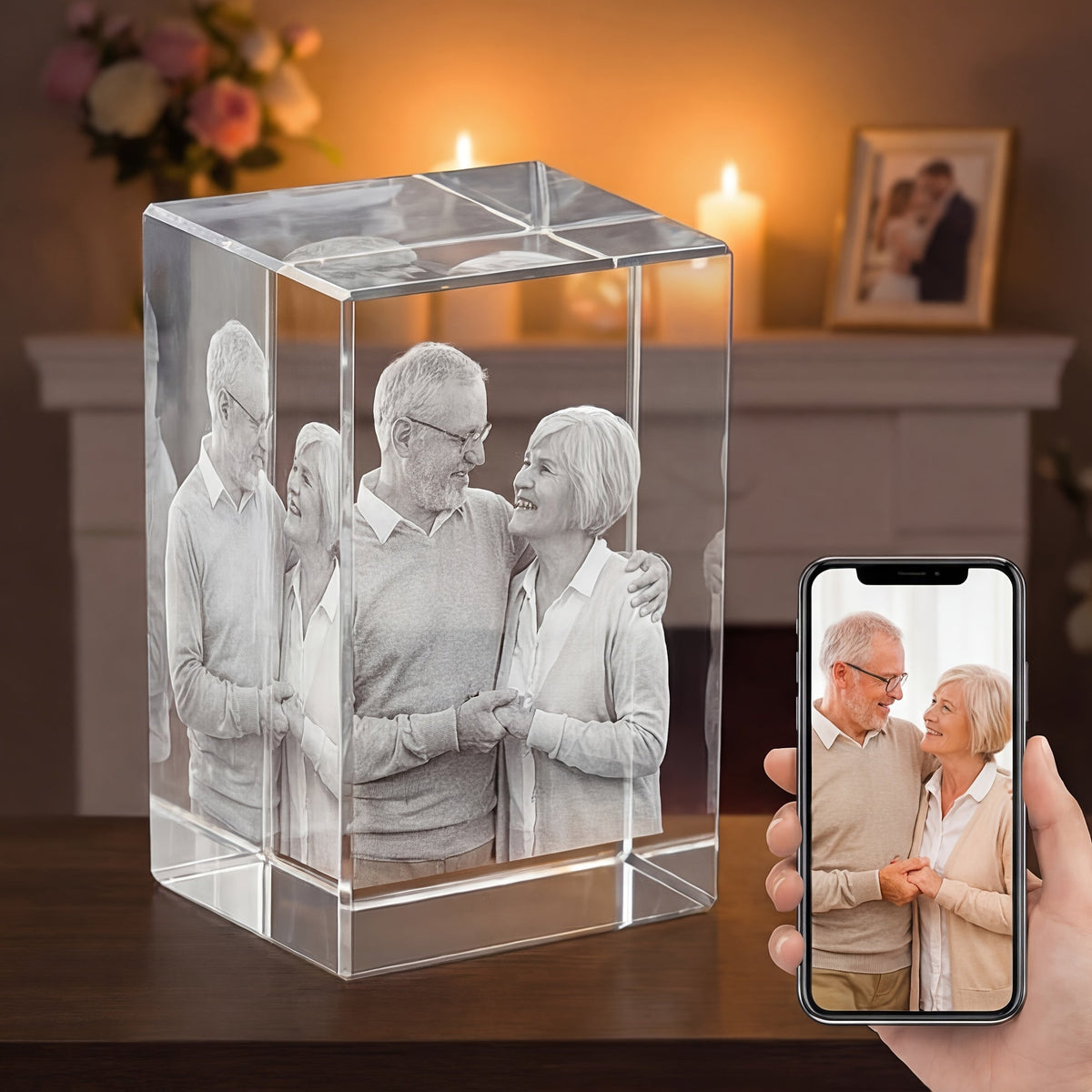 Cube en cristal personnalisé avec gravure sur mesure - Cadeau commémoratif 3D pour chiens et chats, souvenir unique pour la Saint-Valentin, la fête des mères, un anniversaire, cube en cristal avec photo personnalisée pour les amoureux des animaux