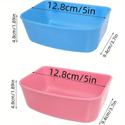 Bird Cage Hanging Feeder 6-Pack - Universal Plastic Food & Water Container Bath Water Bowl for Parrots Budgies Canaries & Small Birds, Clip-On Cage Feeder Cups (Random Colors)