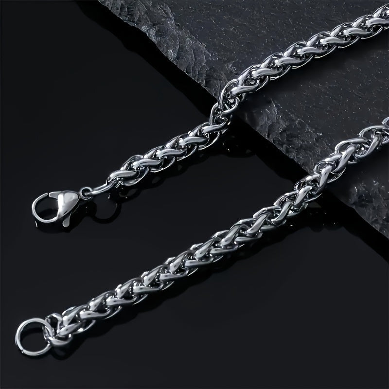 Ensemble de 8 colliers en acier inoxydable pour homme – Chaîne cubaine et chaîne torsadée style hip-hop, chaînes tendance et durables pour homme, cadeau idéal pour petit ami, fils, fête des pères et anniversaire