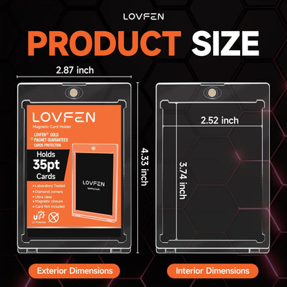 Étuis magnétiques pour cartes 35pt avec protection UV – Protections ultra-fines en plastique rigide pour cartes à collectionner, étuis « One-Touch » pour cartes de sport, football, baseball, Pokémon, TCG – Lot de 25/50/100/200/400