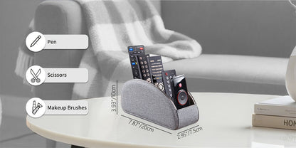 Support de télécommande à 5 compartiments, organisateur de bureau en similicuir pour salon, permet de ranger télécommandes TV, stylos, lunettes, pinceaux de maquillage, fournitures de bureau, boîte de rangement décorative pour la maison