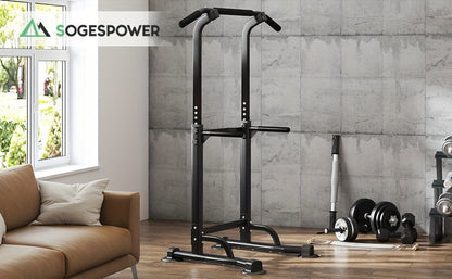 Station de musculation avec barre de traction, 10 hauteurs réglables, capacité de 150 kg, entraînement complet du corps pour salle de sport à domicile – Rose Noir Rouge Jaune Bleu Orange Vert