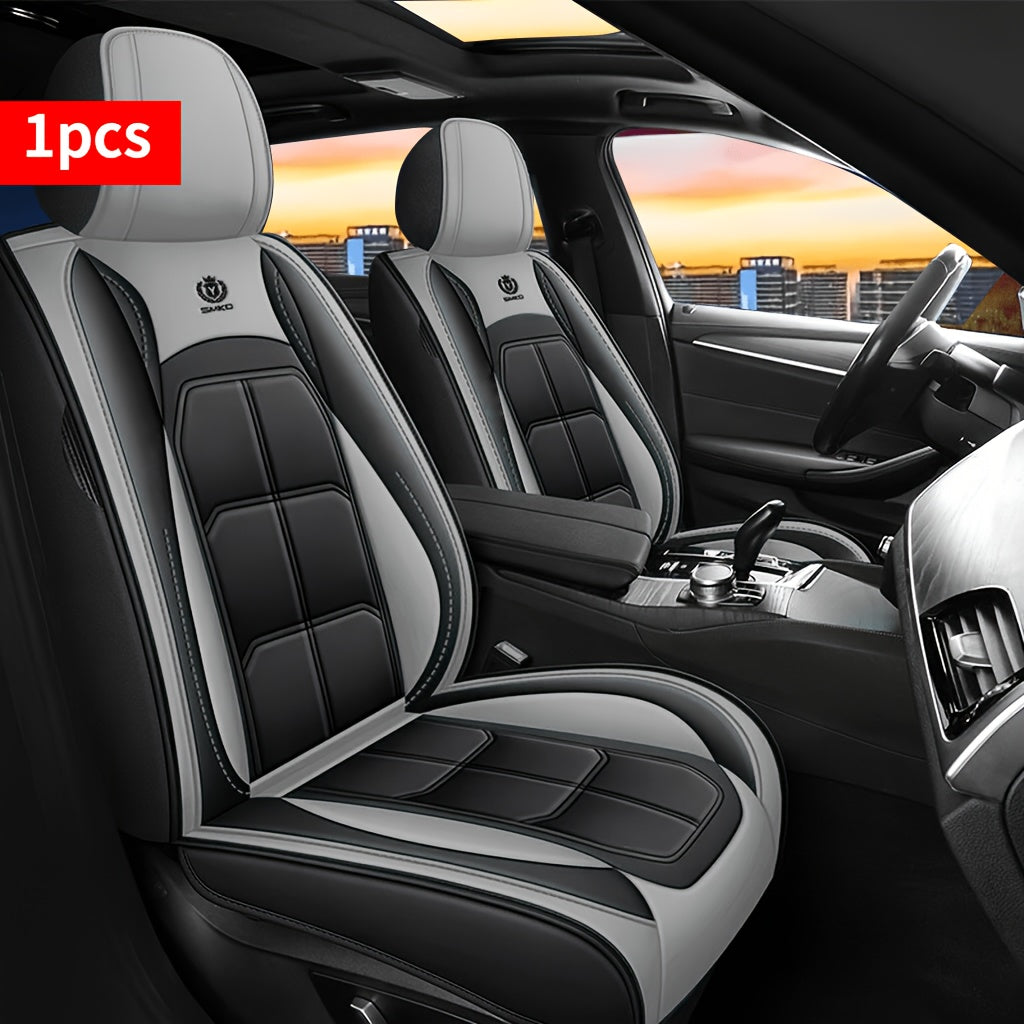 Housse de siège de voiture en similicuir, protection de siège universelle avec rembourrage en mousse pour berline, SUV et pick-up – Durable, confortable, amélioration de l'intérieur de luxe, disponible en 7 coloris pour sièges avant ou arrière