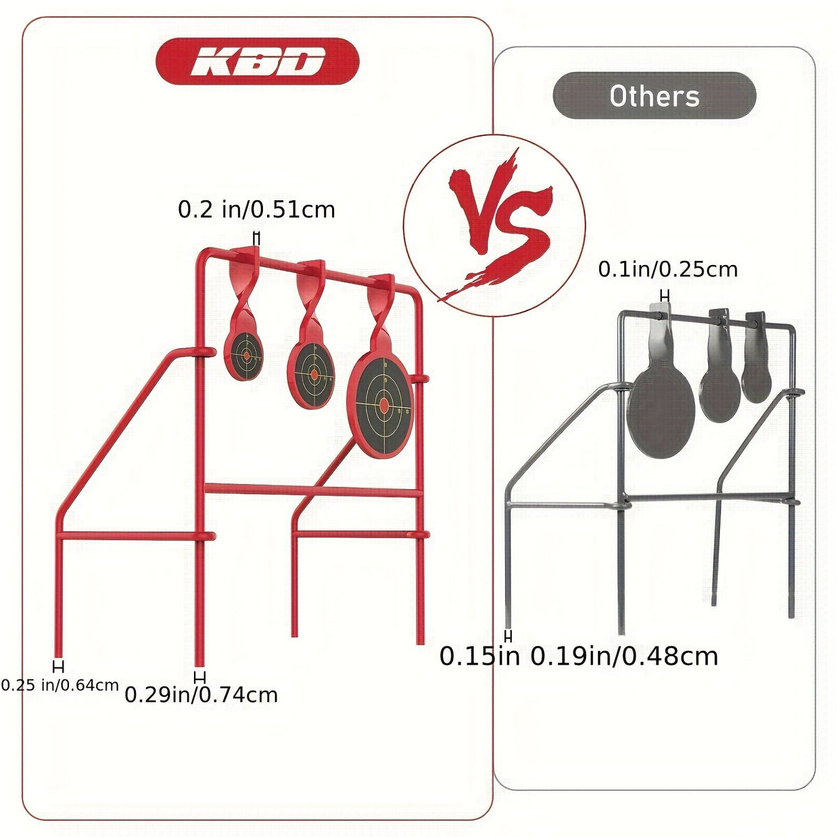 Support de cible rotative pour tir .22LR - Triple cible rotative en acier, pliable, avec 15 cibles papier, entraînement au tir en extérieur, système de cible durable pour l'entraînement au stand de tir