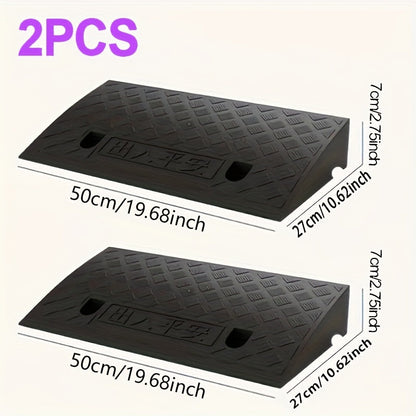 Lot de 2 rampes de chargement robustes en plastique – Rampes portables antidérapantes et résistantes aux intempéries pour voitures, camions, vélos, fauteuils roulants et équipements médicaux, plusieurs hauteurs disponibles