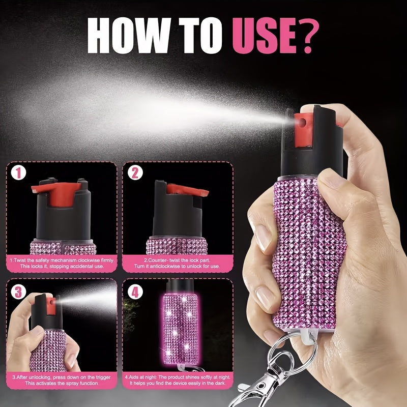 Kit de porte-clés de sécurité personnelle pour femmes avec sifflet, couteau de poche et spray, accessoires d'autodéfense compacts pour les sorties quotidiennes, cadeau d'anniversaire ou de fête, 6 couleurs
