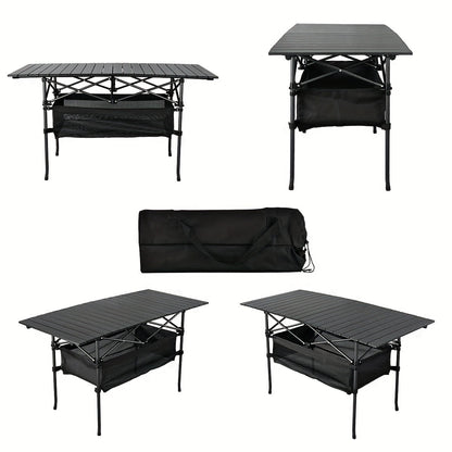 Table de camping pliante avec sac de transport – Table d'extérieur légère et portable, 3 tailles disponibles pour le camping, la plage, le pique-nique, le barbecue, le jardin, le bateau et les voyages, installation et rangement faciles