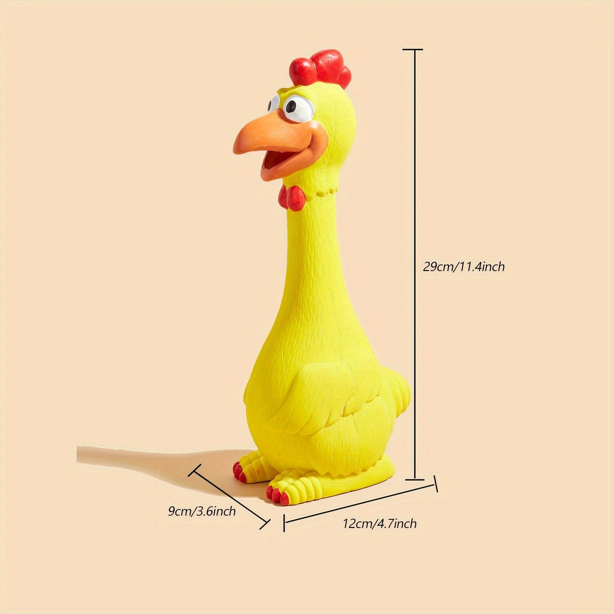 Jouet à mâcher grinçant pour chien en forme de poulet et de canard – Jouet sonore en latex durable pour chiens, sans pile, pour faire les dents et jouer de manière interactive avec les chiots et les chiens adultes, canard bleu et poulet vert