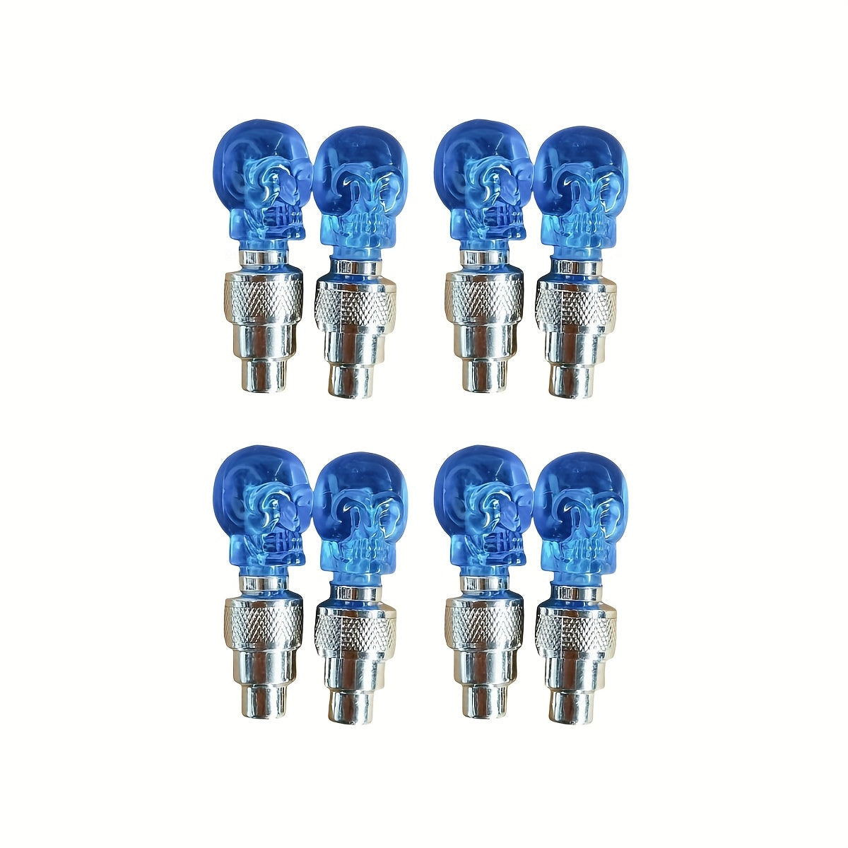 Bouchons de valve de pneu LED avec effet lumineux respirant et cheval au galop, 4/8/16 pièces, capuchons de valve de roue lumineux pour voiture, moto, vélo – Lumière de roue « Wind Fire », protection UV et antidéflagrante – Vert, rouge, bleu, squelette