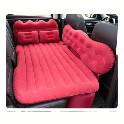 Matelas gonflable pour SUV - Lit de voiture pour camping et voyage - Matelas gonflable floqué universel pour coffre ou banquette arrière de SUV, lit de camping portable avec sac de rangement et kit de réparation, accessoires de road trip