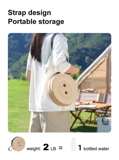 Lot de 2 tabourets pliants télescopiques – Capacité de 180 kg, tabouret de camping portable, rangement compact pour voyage, camping, randonnée, pêche et barbecue dans le jardin – Siège en plastique léger, cadeau pour homme