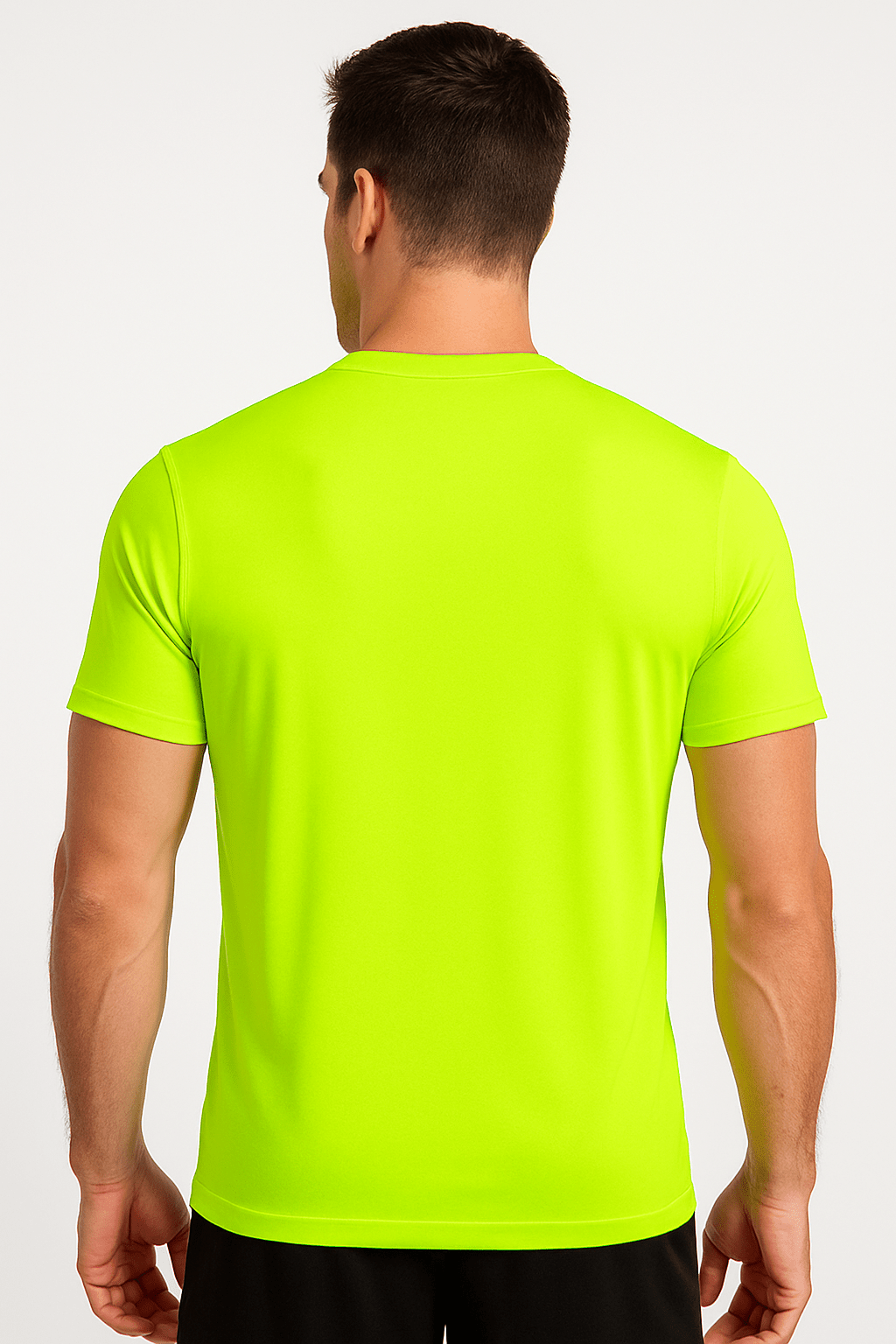 Lot de 5 chemises de travail de sécurité pour hommes UPF 50+ – T-shirts de performance respirants à séchage rapide pour les travaux en extérieur, jaune fluorescent haute visibilité, S-XXXL, cadeau pour papa