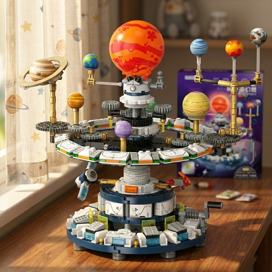 Modèle de planétarium à engrenages mécaniques du système solaire, kit de construction éducatif STEM avec système d'orbite planétaire pour enfants et adultes, cadeau d'anniversaire pour passionnés d'astronomie
