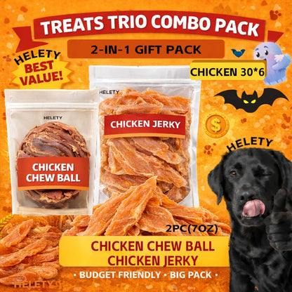 Friandises pour chiens au poulet séché - Vrai poulet séché pour chiens, riche en protéines et facile à digérer, collation saine et durable pour l'éducation des chiots et chiens adultes de toutes tailles.