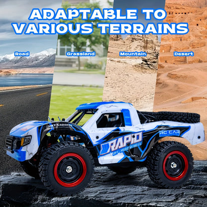 Voiture radiocommandée tout-terrain 4WD à l'échelle 1:14 – Moteur brushless PRO 50-70 km/h ou moteur à balais 38 km/h – Camion télécommandé quatre roues motrices pour adultes et enfants
