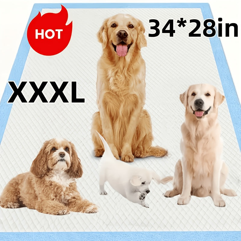 Alèses pour chiens XXXL épaissies – Tapis d'apprentissage pour chiots ultra-absorbants à 6 couches, anti-fuites et anti-odeurs pour grands chiens, conception lestée résistante aux déchirures pour chambre et panier pour chien