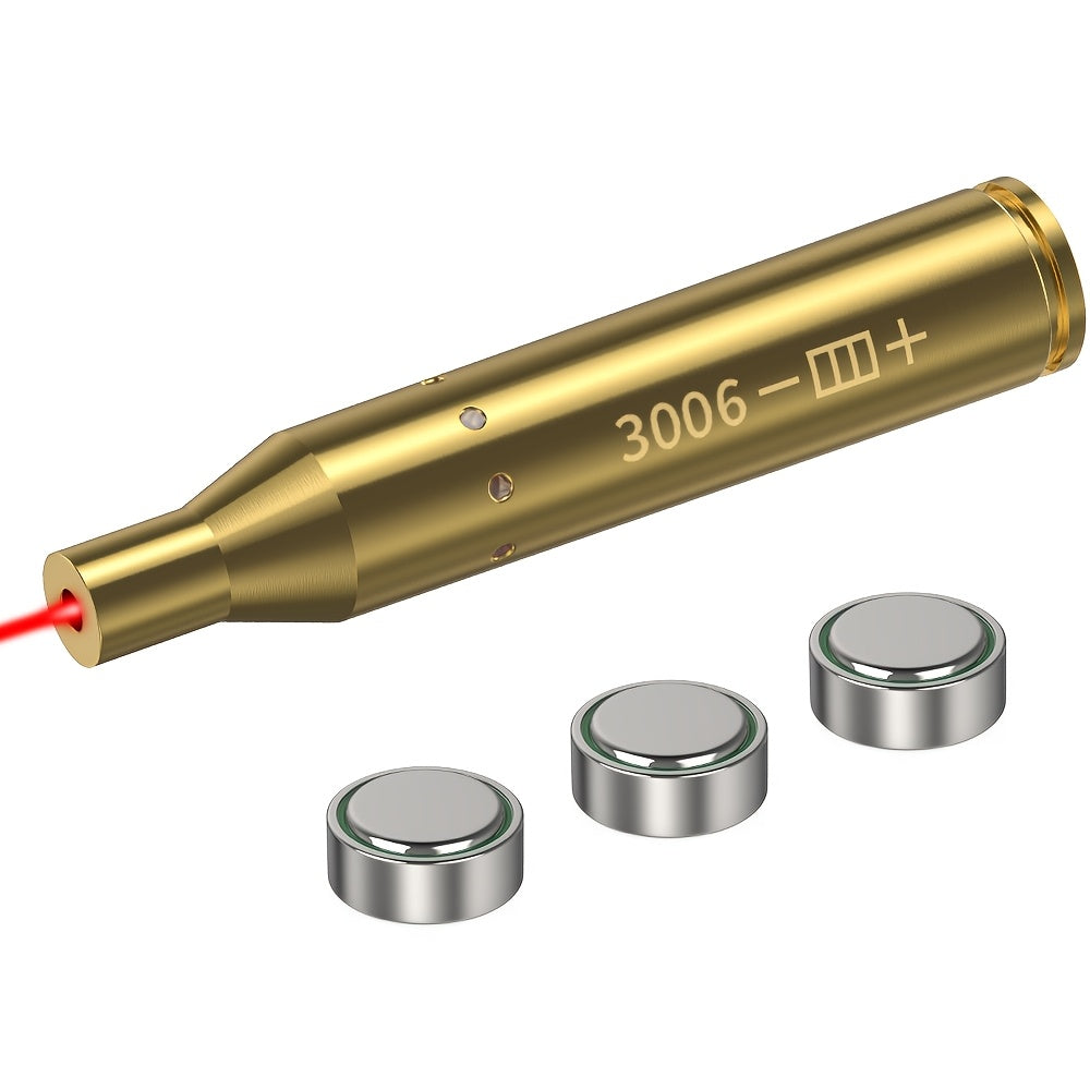 Kit de réglage laser multi-calibres pour 9mm, 45ACP, 223REM, 308WIN, 380ACP, 38SPL, 12GA – Appareil de réglage laser rouge haute précision pour fusils et pistolets, installation facile, inclut 2 jeux de piles