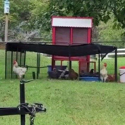 Parc pour chien extérieur, 8 panneaux, 32 pouces, finition martelée – Enclos de jardin pré-assemblé pour chiens de petite à moyenne taille, barrière de jardin, enclos extensible pour animaux