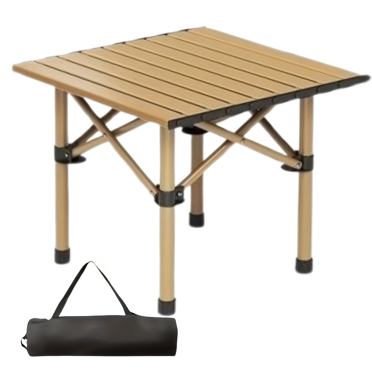 Grande table pliante portable avec sac de rangement - Table de jardin, pique-nique ou camping en extérieur, légère et facile à installer pour les voyages en voiture et excursions.