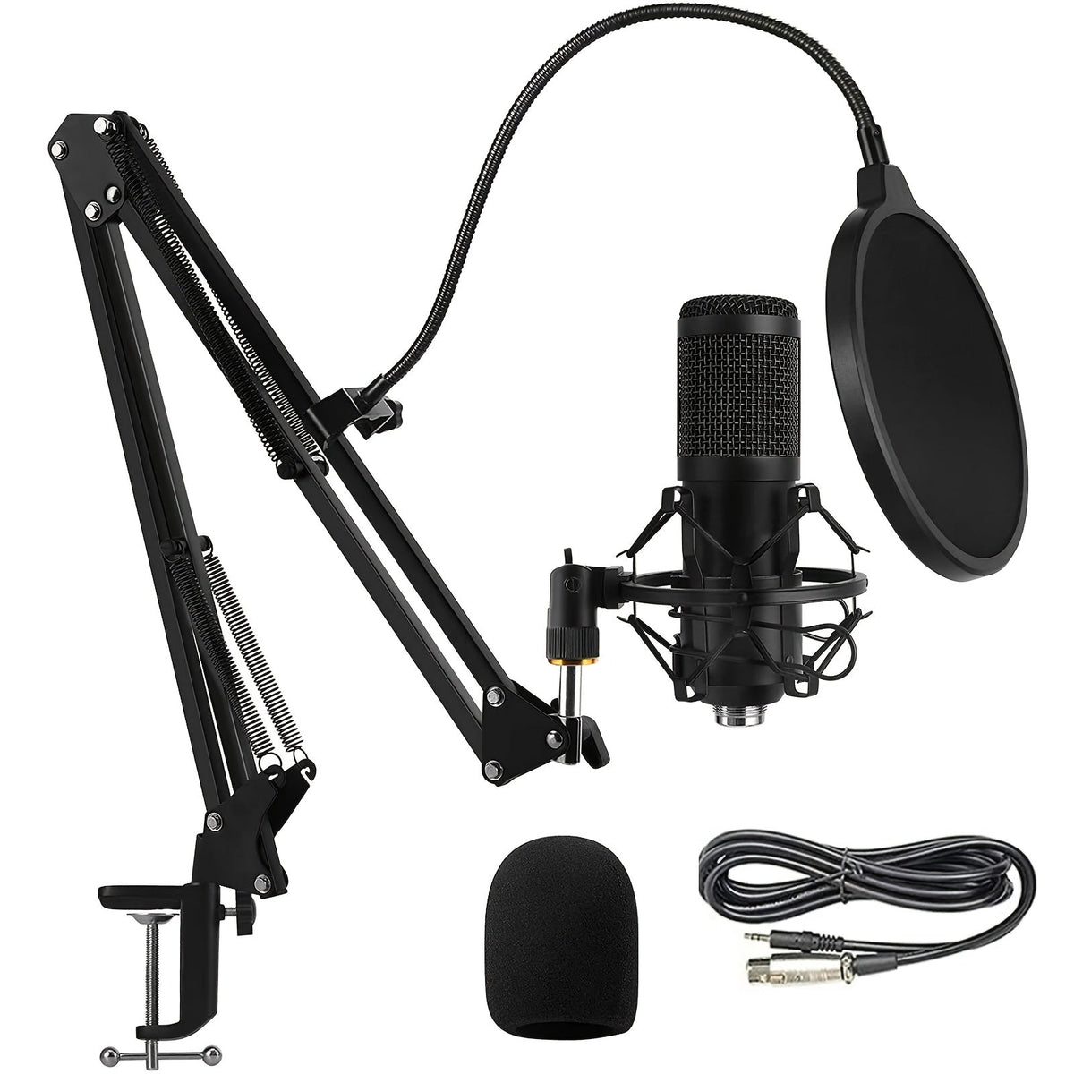 Kit de studio d'enregistrement pour podcast BM-800 avec carte son live, changeur de voix et écouteurs – Kit d'interface audio complet pour streaming, vlogging et diffusion en direct, plusieurs modèles disponibles