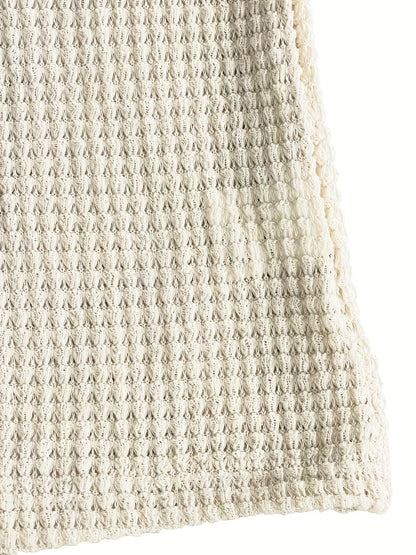 Blouse à manches chauve-souris et bordure en dentelle pour femme – Haut en maille élégant, respirant et semi-transparent, coupe droite décontractée, lavable en machine, chemisier chic et décontracté pour toutes les saisons