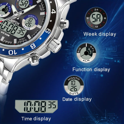 Montre chronographe d'affaires vintage pour homme avec bracelet en acier – Montre-bracelet étanche à double mouvement avec outil de réglage de bracelet, cadeau d'anniversaire ou de fête des pères pour homme