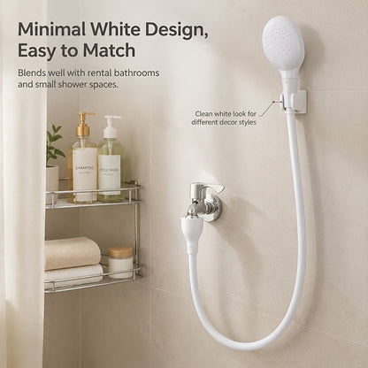 Wall-Mounted Handheld Spray Nozzle & Faucet Hose – 2-Pack Flexible Manual Shower Sprayer for Pet Bathing, Backyard, Garden & Yard Cleaning, Easy Faucet Attachment