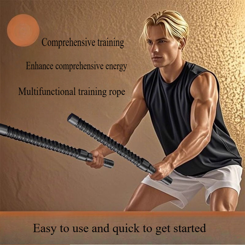Lot de 2 cordes à sauter sans corde pour combat – Cordes d'entraînement lestées pour fitness en salle de sport à domicile, intensité réglable, équipement d'exercice portable pour hommes et femmes